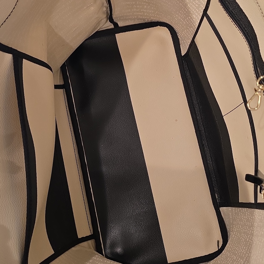 Kate Spade Black and White Striped Tote Bag - Picture 7 of 16